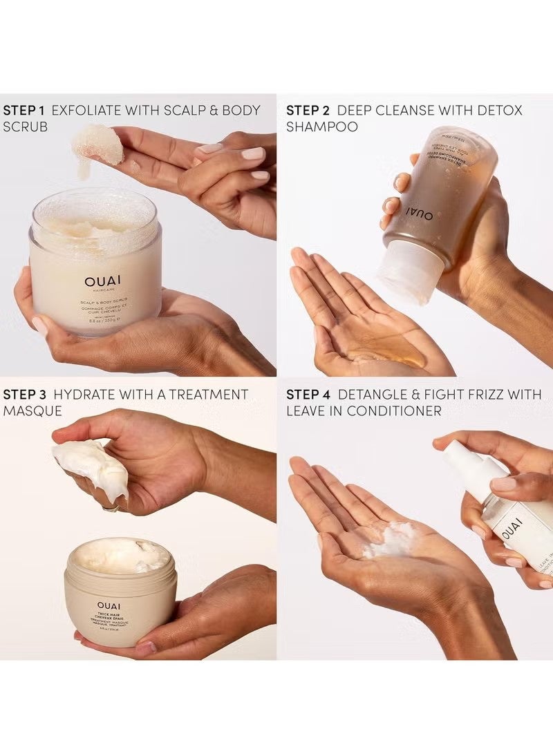 Ouai Detox Shampoo. Clarifying Cleanse for Dirt, Oil, Product and Hard Water Buildup. Get Back to Super Clean, Soft and Refreshed Locks. Free from Parabens, Sulphates and Phthalates (300ml) - Image 3